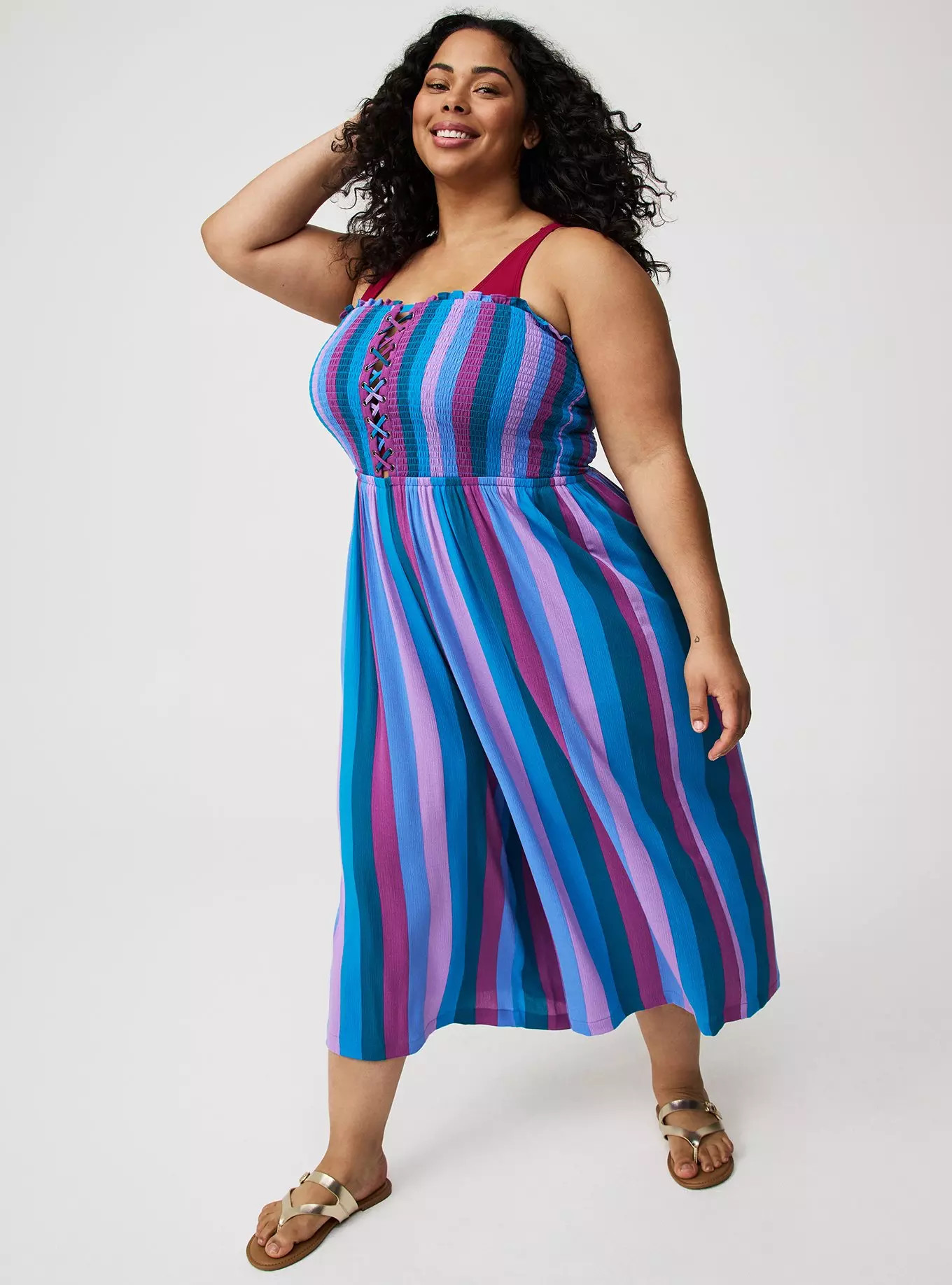 Lace-Up Culotte Jumpsuit | Torrid (US & Canada)