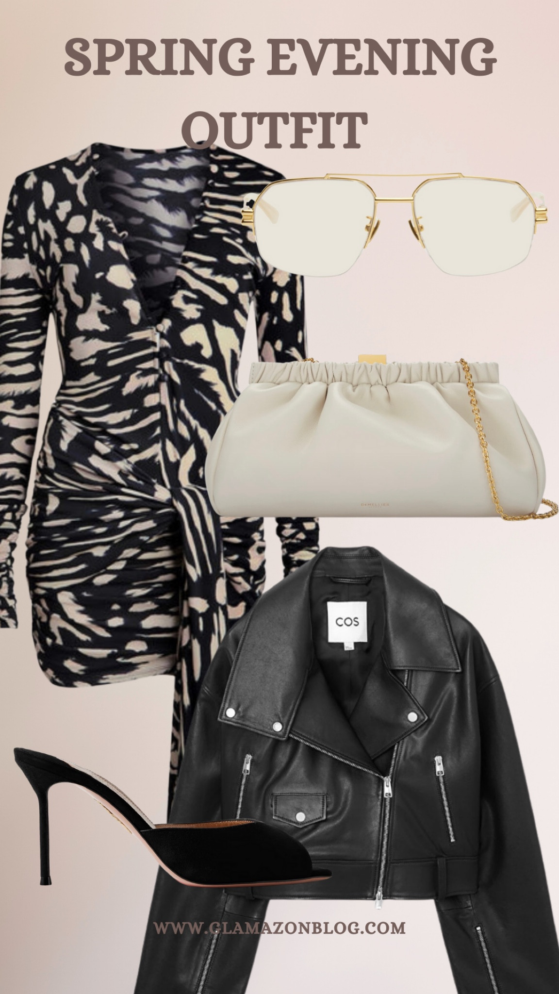 Evening outfit, rat and boa, oversized leather jacket, white clutch, Bottega sunglasses 

#LTKeurope #LTKspring #LTKFashionMonth