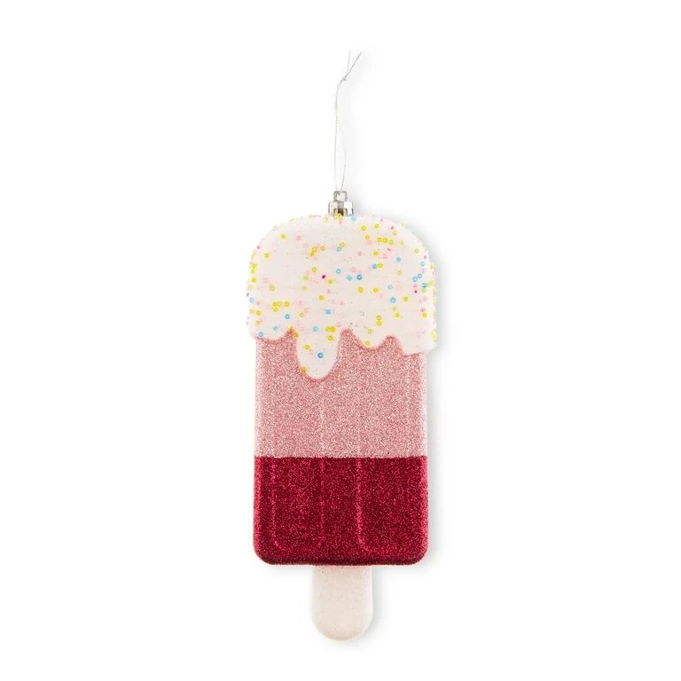 Jumbo Pink & White Ice Pop Christmas Ornament, 8.3", by Holiday Time | Walmart (US)