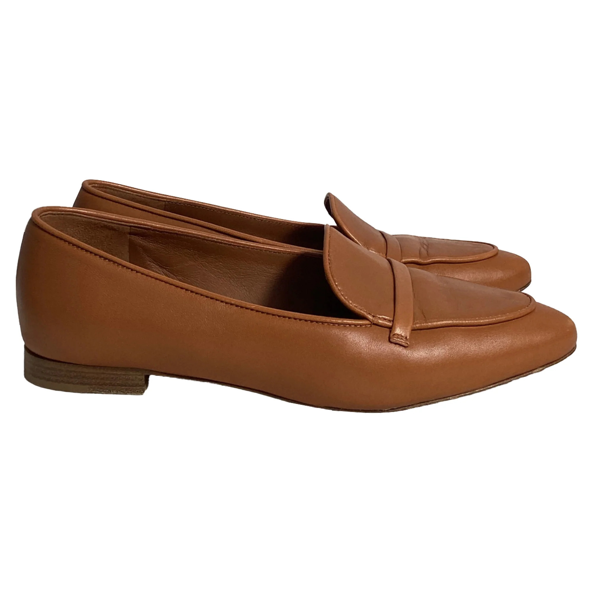 Malone Souliers Bruni Pointed Loafers in Brown Leather | Shop Simon