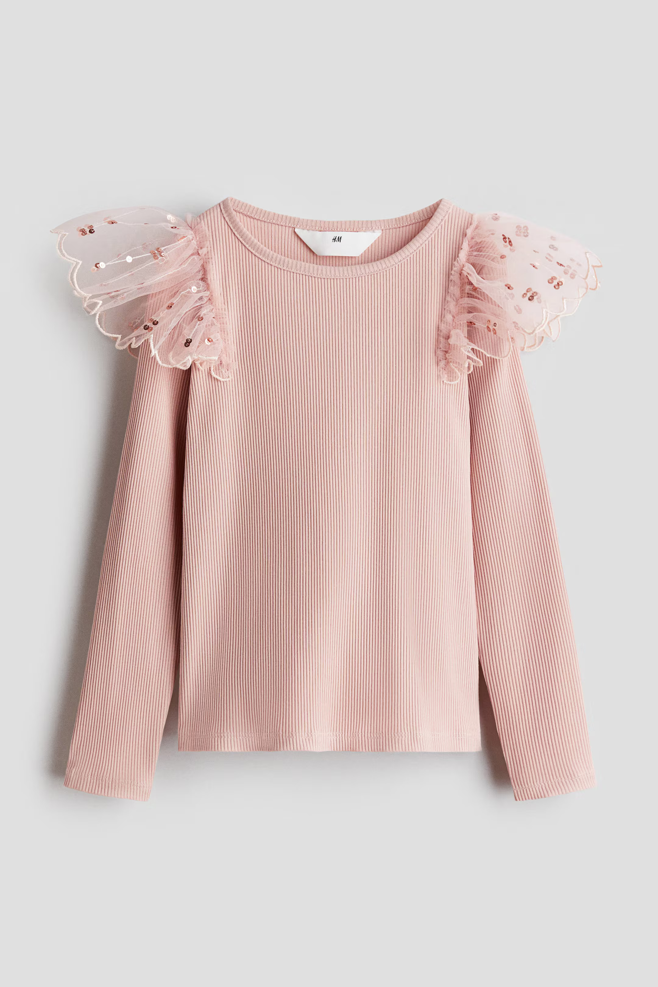 Tulle-Detail Cotton Top | H&M (US + CA)
