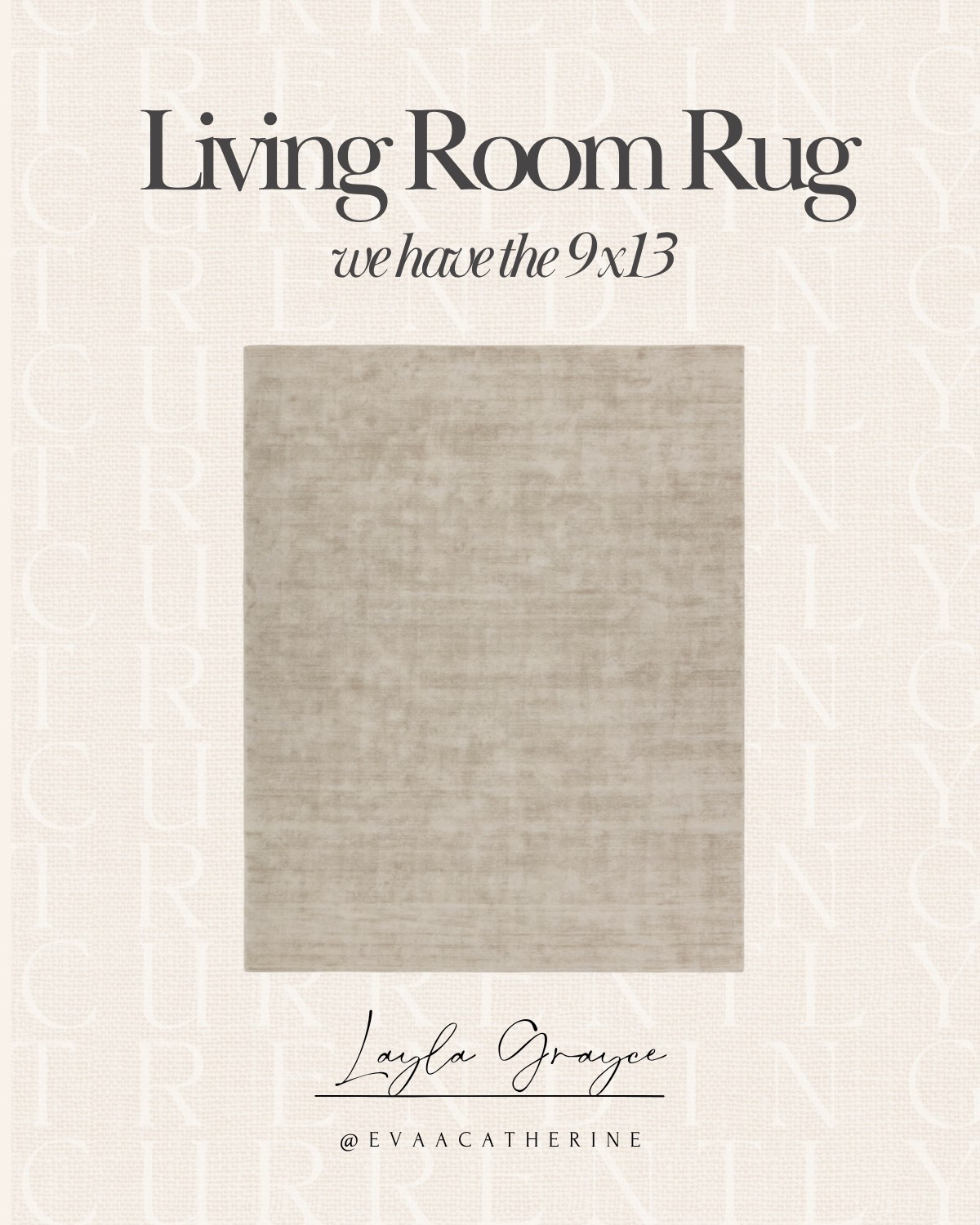 One of my most-asked-about pieces: our living room rug 🤎 This is the 9x13 Fletcher Arcus rug from @laylagrayce and it was the missing piece to our living room!  it’s the perfect tone for layering without overpowering the space. Soft underfoot, easy to style, and worth every penny

Use code “EVAACATHERINE10” for  10% off  sitewide | valid until 7/25/25 — some exclusions may apply.

#LTKhome #neutraldecor #livingroomrug #laylagrace #casachicollo

#LTKHome