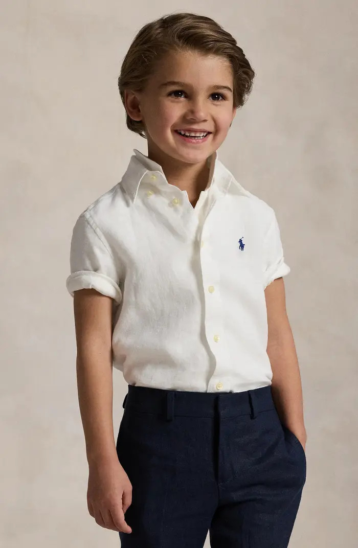 Kids' Linen Button-Down Shirt | Nordstrom