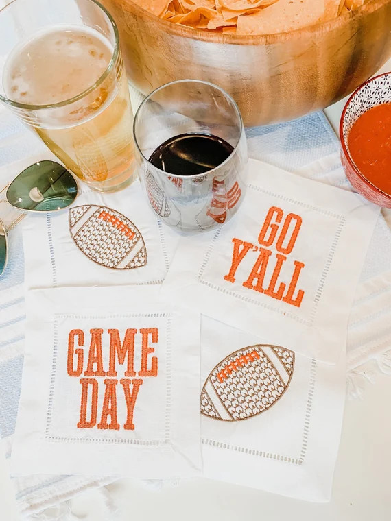 Game Day Napkins Tailgate Cocktail Napkins Tailgate Decor - Etsy | Etsy (US)