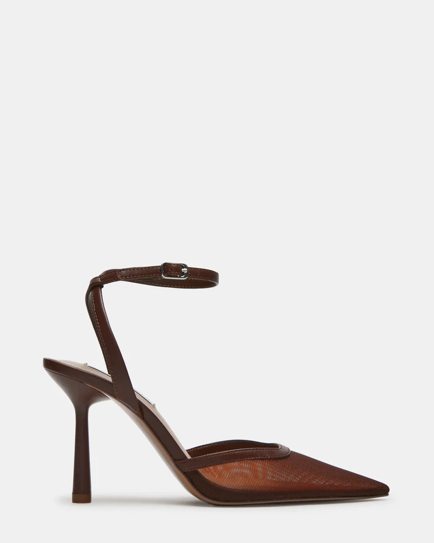 ALLIANCE Mesh Brown Pointed Toe Pump | Women's Heels | Steve Madden (US)
