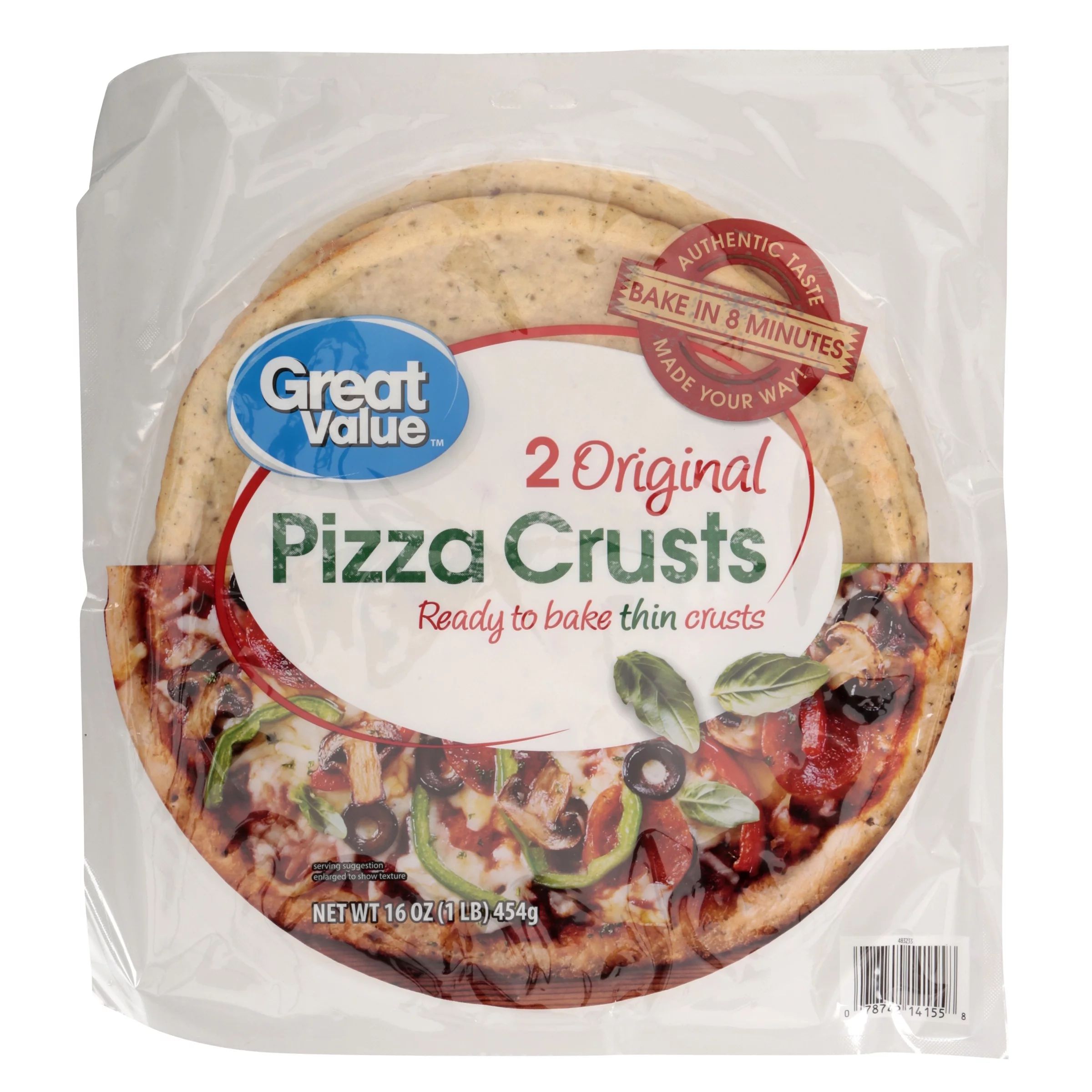 Great Value Pizza Crusts, Original, 2 Count | Walmart (US)