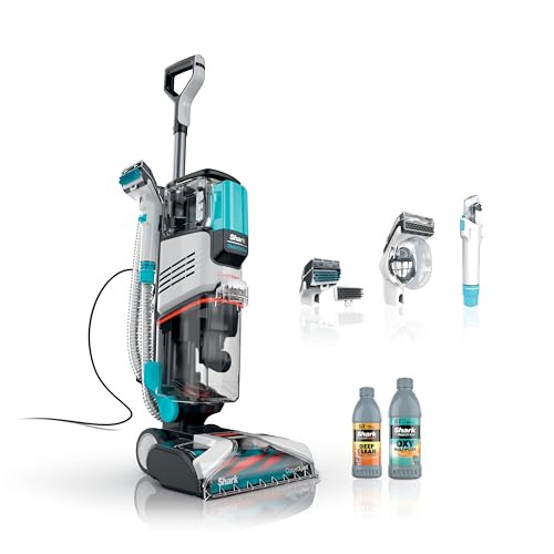 Shark EX201 CarpetXpert Upright Carpet, Area Rug & Upholstery Cleaner with StainStriker, Built-in Spot & Stain Cleaner, Perfect for Pets, Deep Cleaning & Tough Stain Removal, Carpet Shampooer, Cyan | Amazon (US)