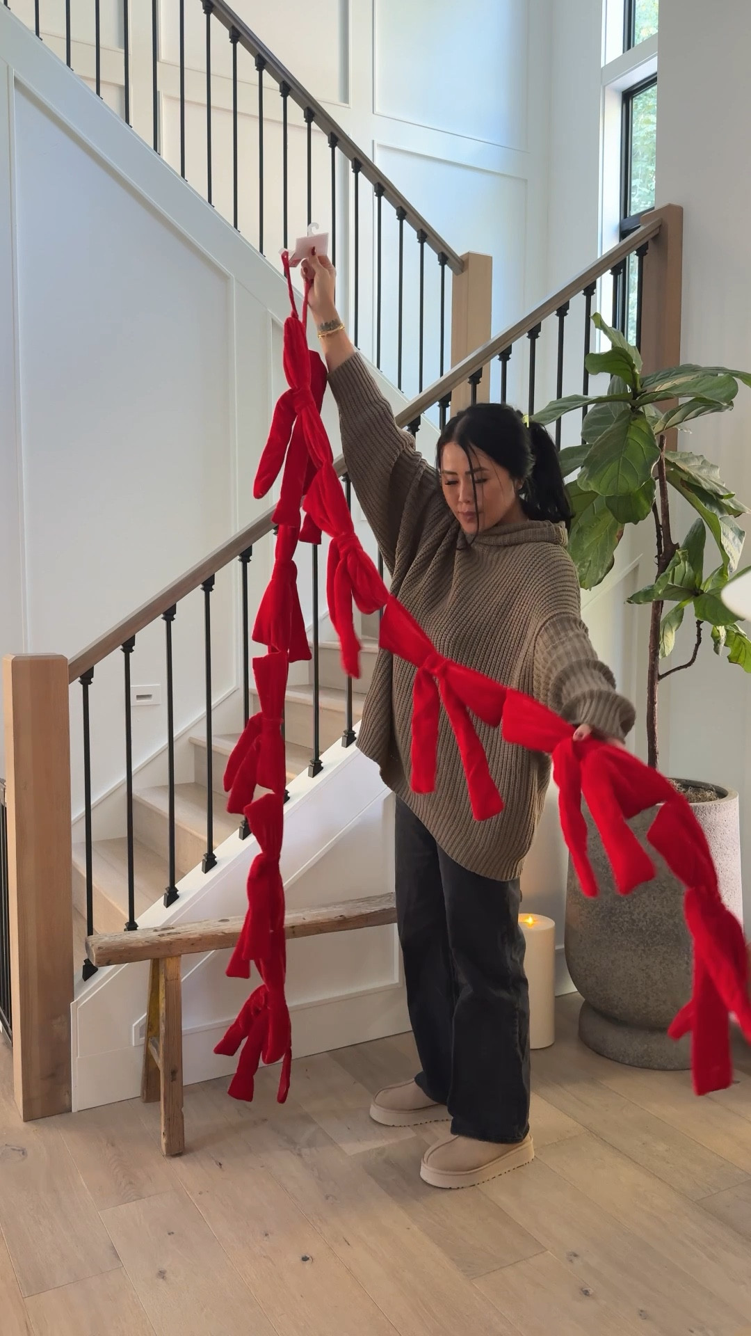 Red bow garland, back in stock, Christmas decor 

#LTKHome #LTKHoliday #LTKOver40