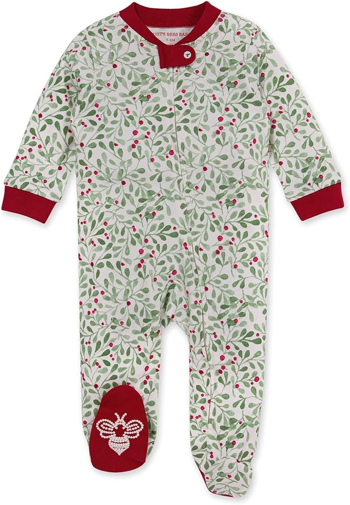 Burt's Bees Baby Boys' Sleep and Play PJs, 100% Organic Cotton One-Piece Romper Jumpsuit Zip Front P | Amazon (US)