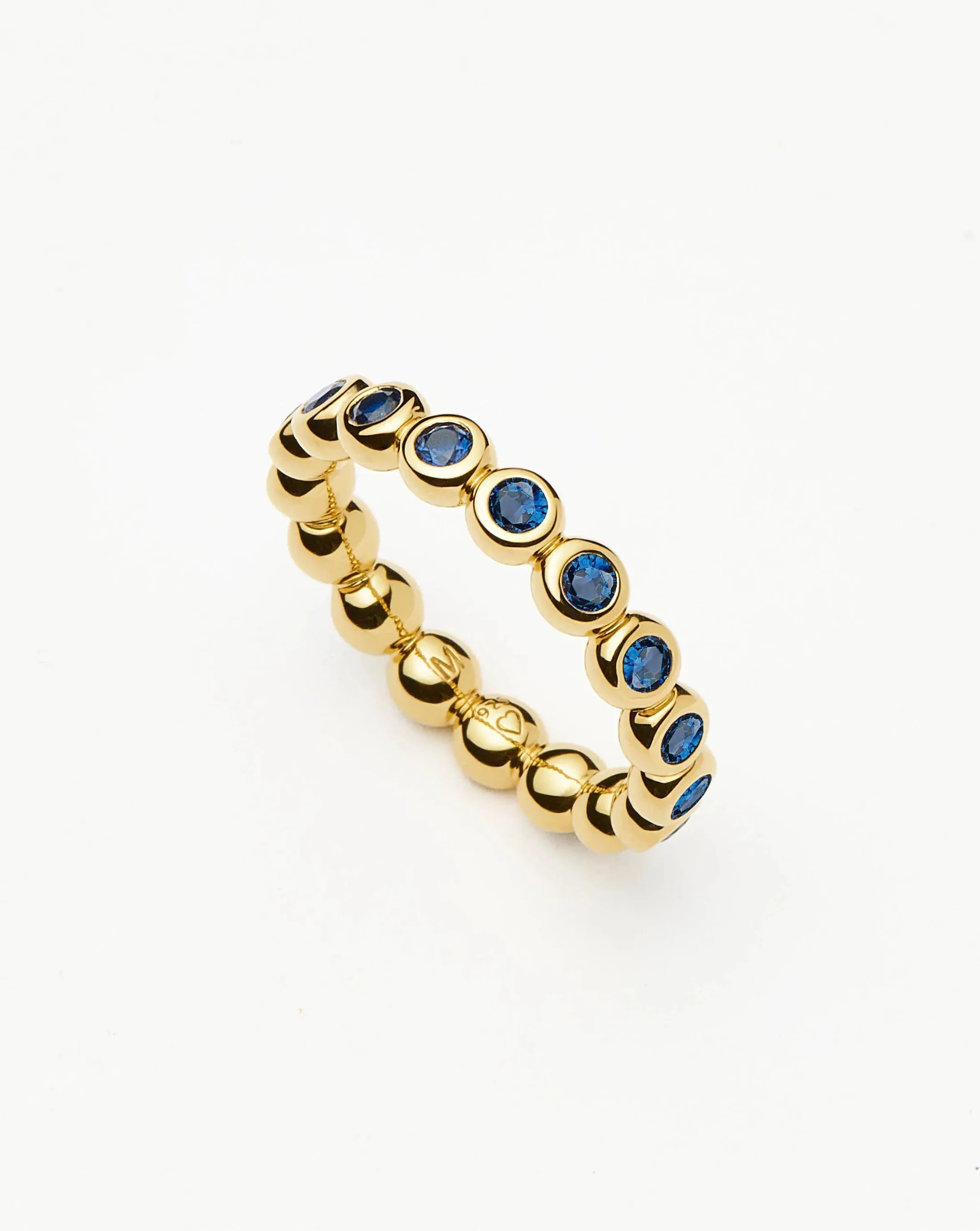 Tennis Eternity Stacking Ring - Gold/Blue | Missoma UK | Missoma UK