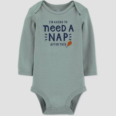 Baby 'I Need a Nap' Thanksgiving Bodysuit - Just One You® made by carter's Green | Target