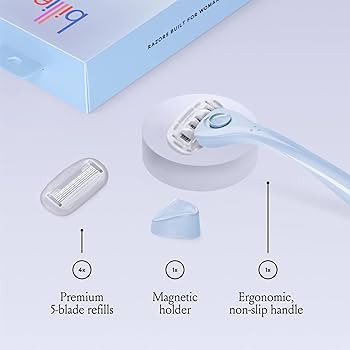 Billie Razors for Women Shave Kit – Women’s Razor + 4 x 5-Blade Razor Refills + Magnetic Hold... | Amazon (US)
