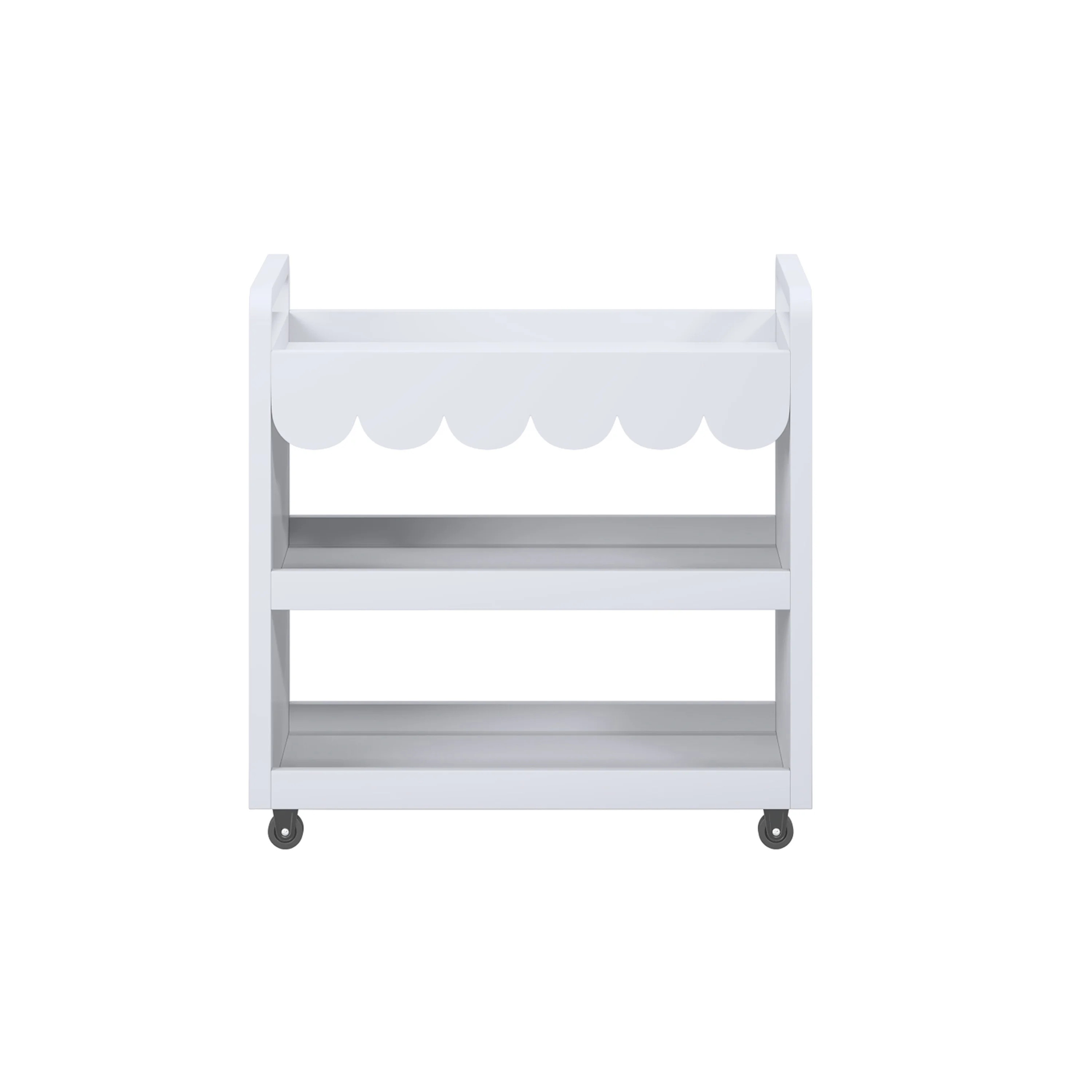 House of Happy Scallop Art Cart , White | Walmart (US)