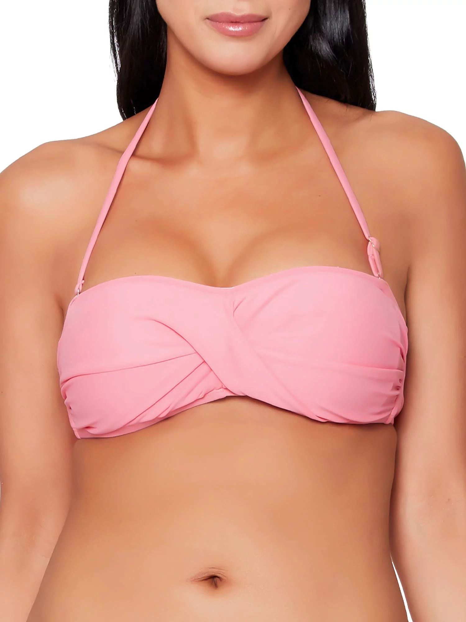 JS Jessica Simspon Women's Draped Bandeau Swimsuit Top | Walmart (US)