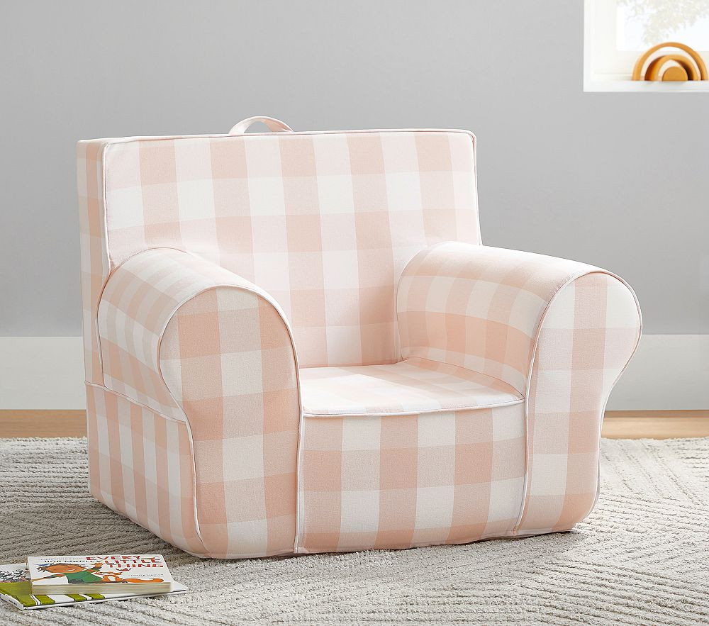 Kids Anywhere Chair®, Blush Buffalo Check | Pottery Barn Kids