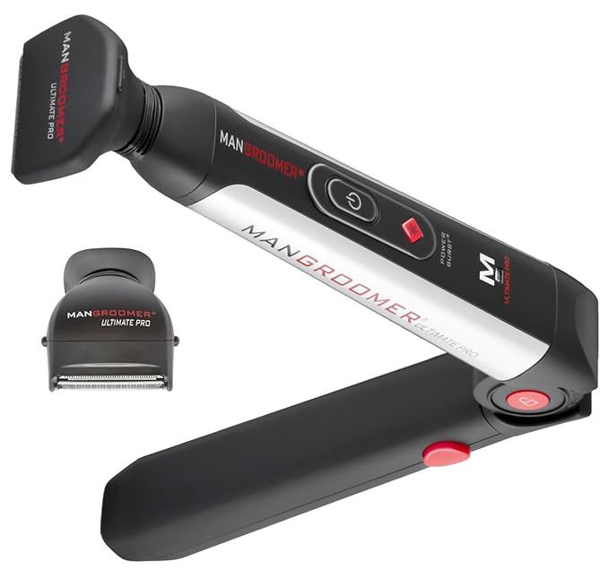 MANGROOMER - ULTIMATE PRO Back Shaver with 2 Shock Absorber Flex Heads, Power Hinge, Extreme Reac... | Amazon (US)
