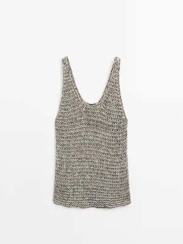 Knit strappy top | Massimo Dutti US