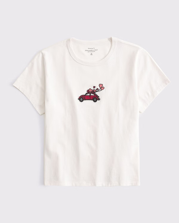 Women's Short-Sleeve Love Bug Graphic Skimming Tee | Women's | Abercrombie.com | Abercrombie & Fitch (US)