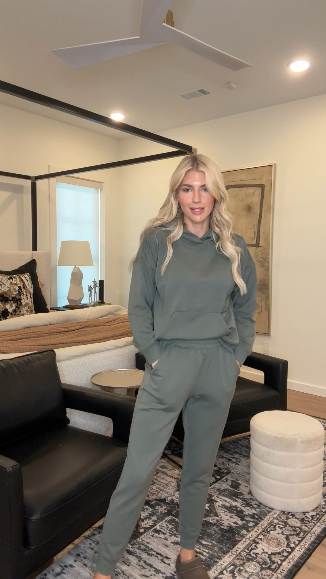 This is the softest most affordable set from Walmart! Wearing small in pants and medium in top 