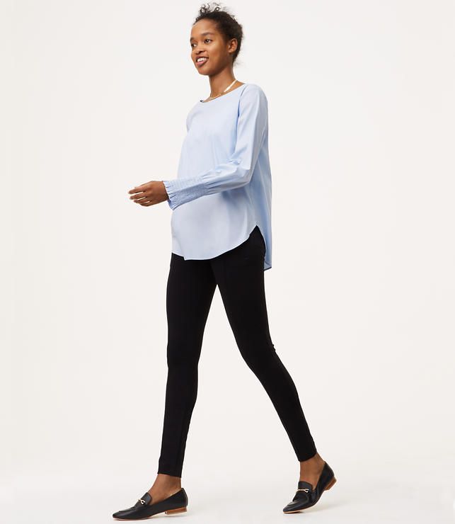 Leggings in Zip Pocket Pintucked Ponte | LOFT