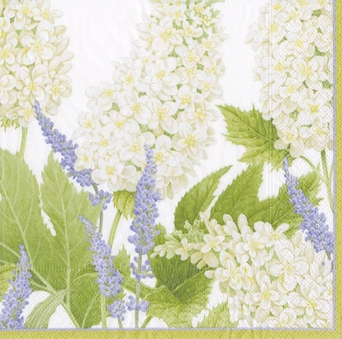 Caspari Fleurs De Mariage Paper Dinner Napkins in White - 20 Per Package (13700D) | Amazon (US)