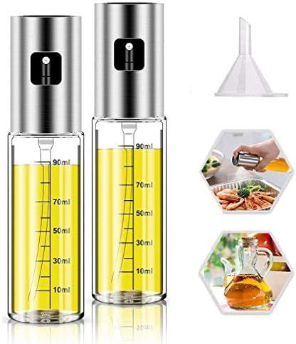 Olive Oil Sprayer, 2 Pack 100mlOil Spray for Cooking, Spray Bottle Olive Oil Sprayer Mister for C... | Amazon (US)