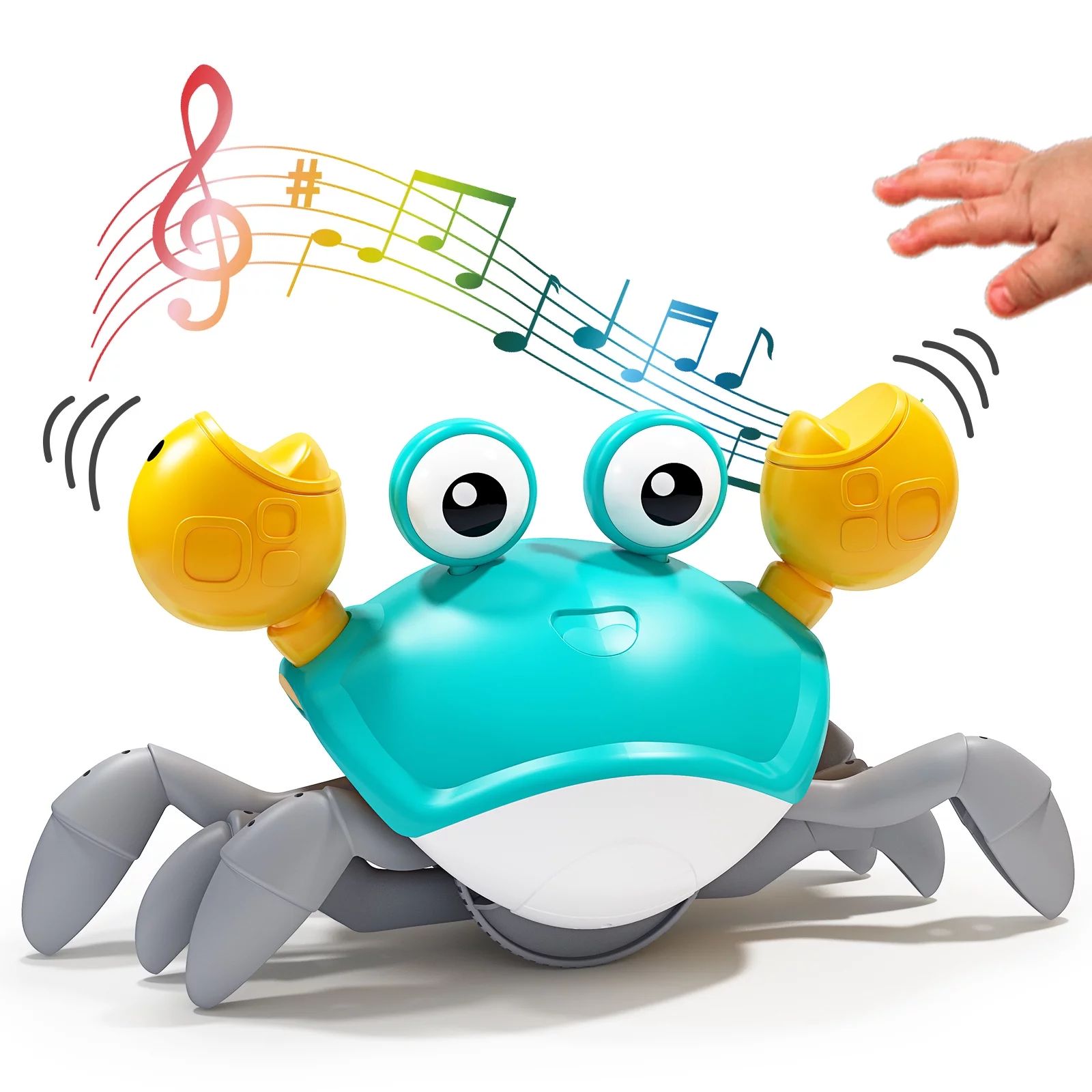Aiqi Green Electronic Crawling Crab Baby Toys with Light up, Musical Interactive Toddler Moving T... | Walmart (US)