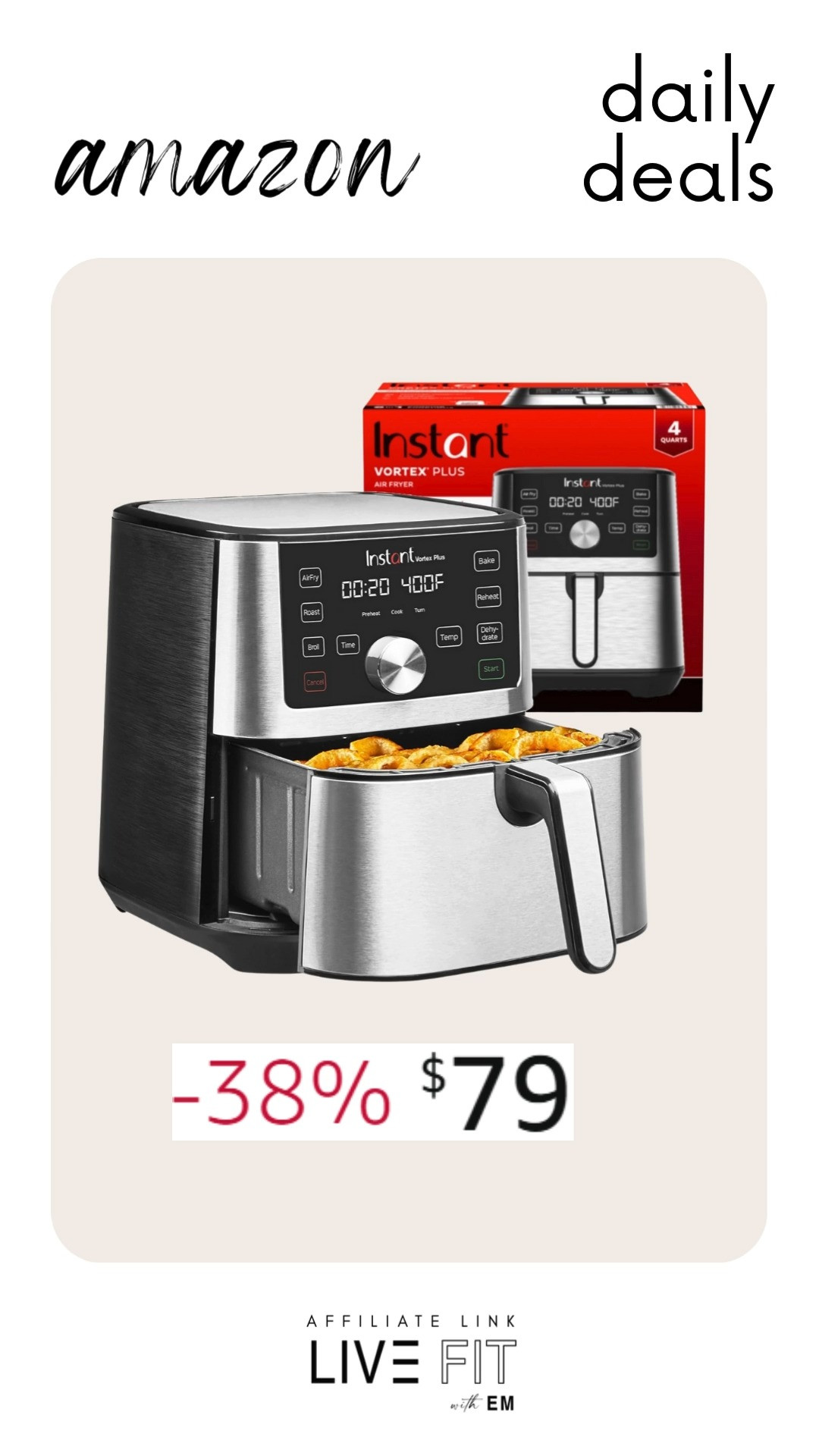 This Instant Pot 4QT Vortex Plus 6-in-1 mini air fryer brings cheerful flavor and effortless ease to everyday cooking with modern charm. #InstantPot #AirFryer #KitchenAppliance #CookingEssentials #MealPrep #HomeCooking #KitchenGadgets #HealthyCooking #StylishKitchen #FoodieLife 🍟✨🔥
 

 #LTKfoodie #LTKHome #LTKFindsUnder100