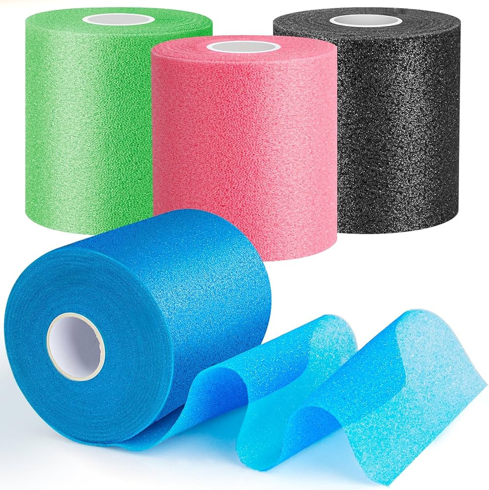 4 Pack Pre Wrap Athletic, Multi Color Prewrap, Pre Wrap for Hair Soccer, Prewrap Athletic Tape He... | Amazon (US)
