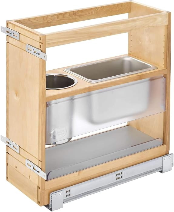 Rev-A-Shelf Wood Vanity Cabinet Pullout Grooming Organizer w/Soft-Close | Amazon (US)