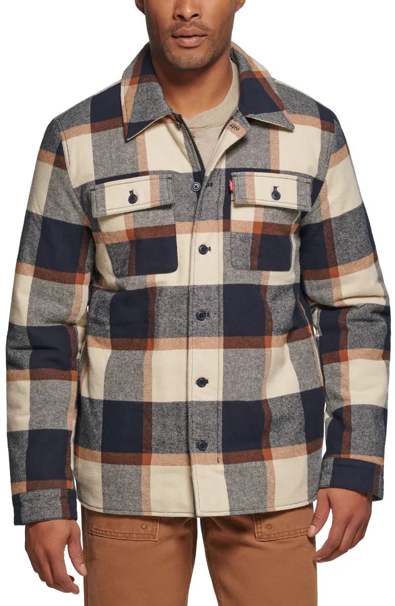 Quilt Lined Cotton Shacket | Nordstrom