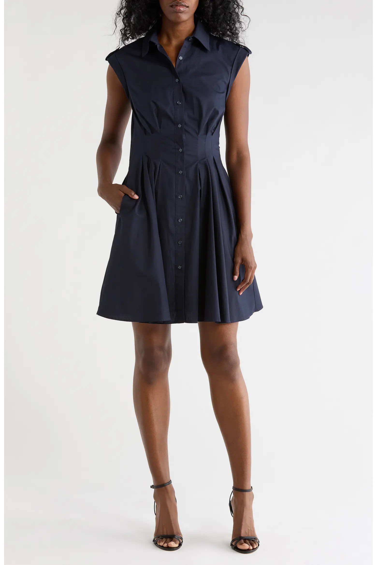 Cap Sleeve Cotton Fit & Flare Shirtdress (Women) | Nordstromrack | Nordstrom Rack