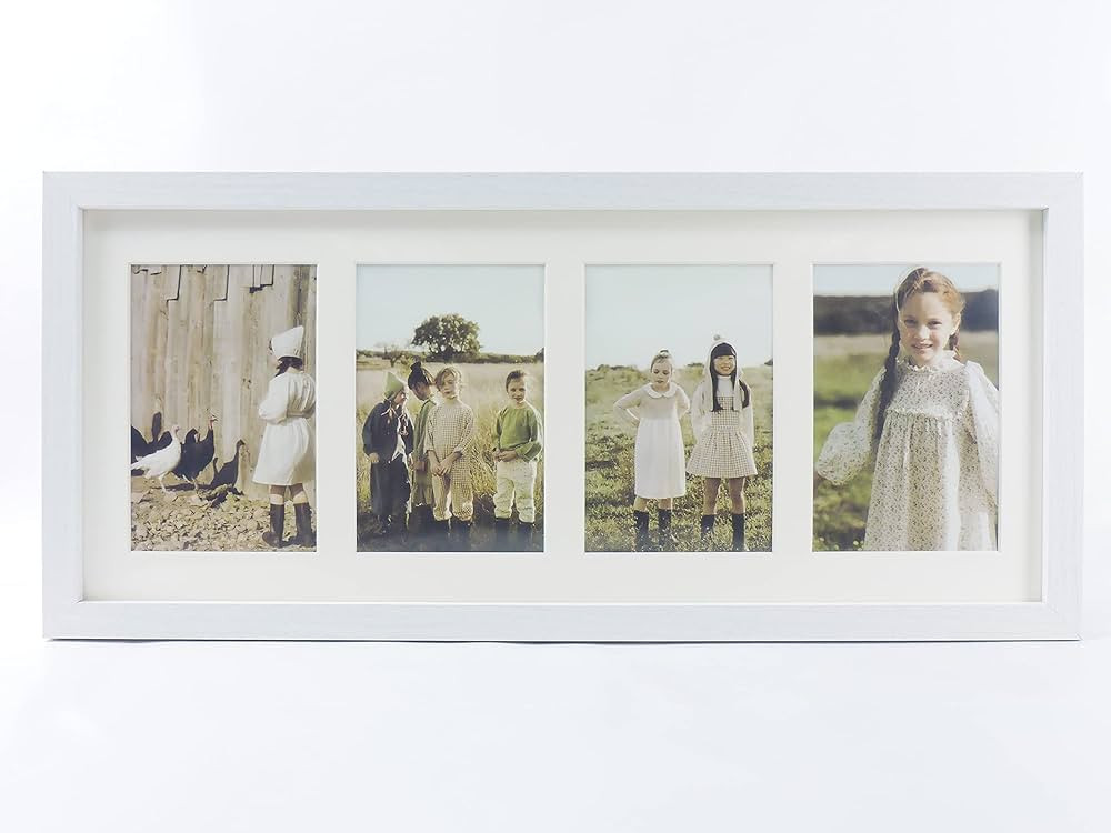 Marco foto múltiple con paspartú para collage de fotos 10x15 para mesa o pared (4 FOTOS, BLANCO... | Amazon (ES)
