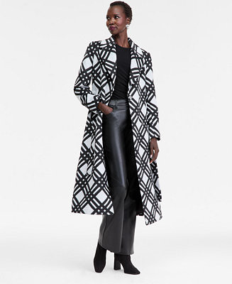 Women's Belted Plaid Coat, Macy's Exclusive | Macy's