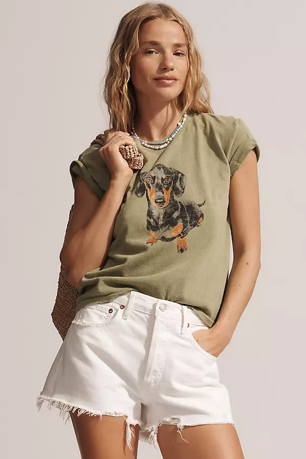 By Anthropologie Dog Icon Baby Tee | Anthropologie (US)