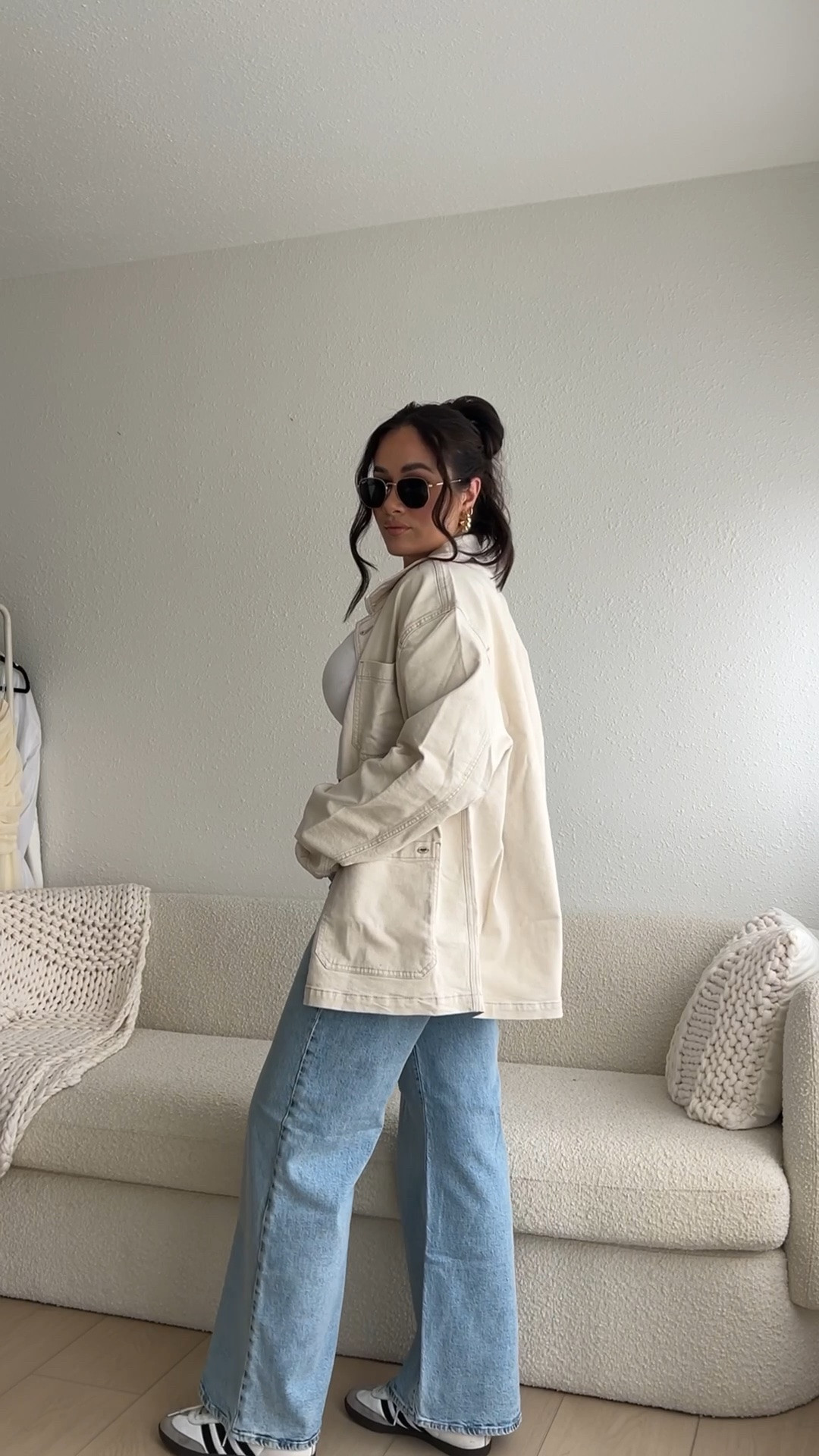 Comfy casual jeans outfit for spring styled with a denim jacket and my go-to adidas sambas

#LTKgrwm #LTKootd #LTKSeasonal
