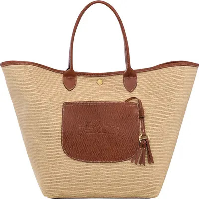 Longchamp Large Le Pliage Panier Tote in Brown at Nordstrom | Nordstrom