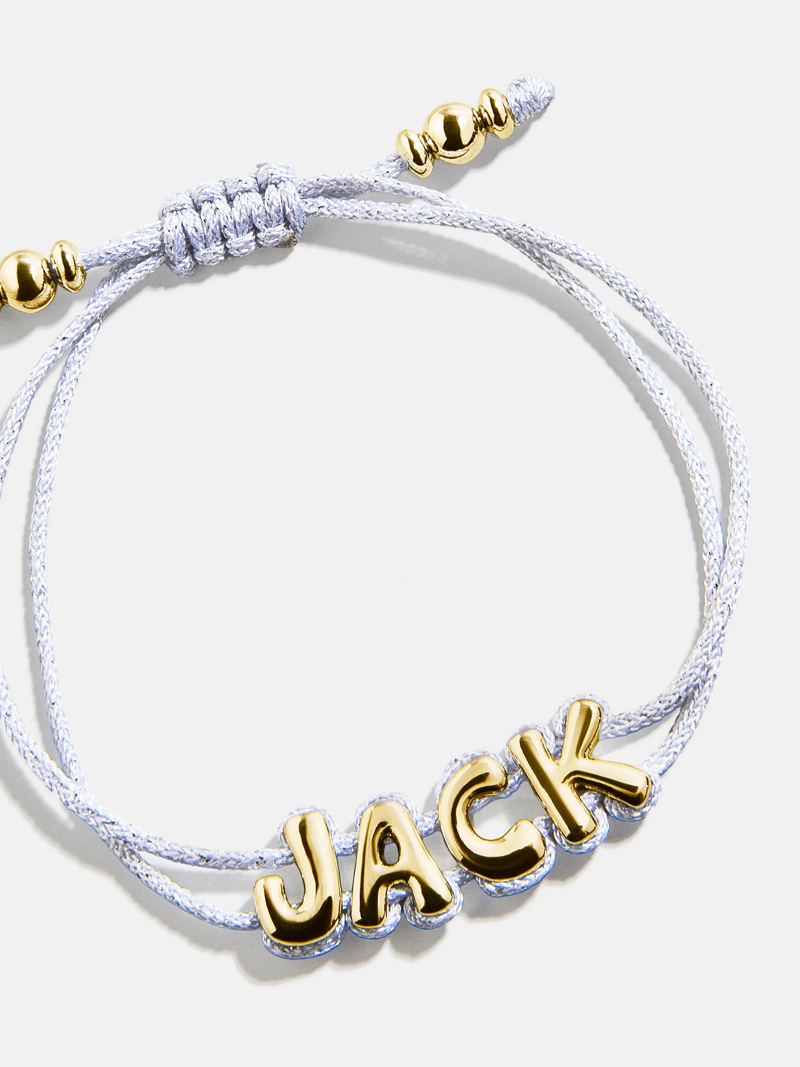Wrapped Up Bubble Waterproof Custom Metallic Cord Bracelet - Silver | BaubleBar