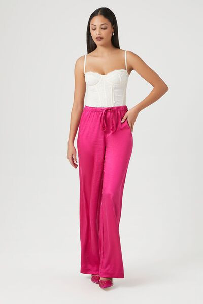 Satin Drawstring Wide-Leg Pants | Forever 21 (US)