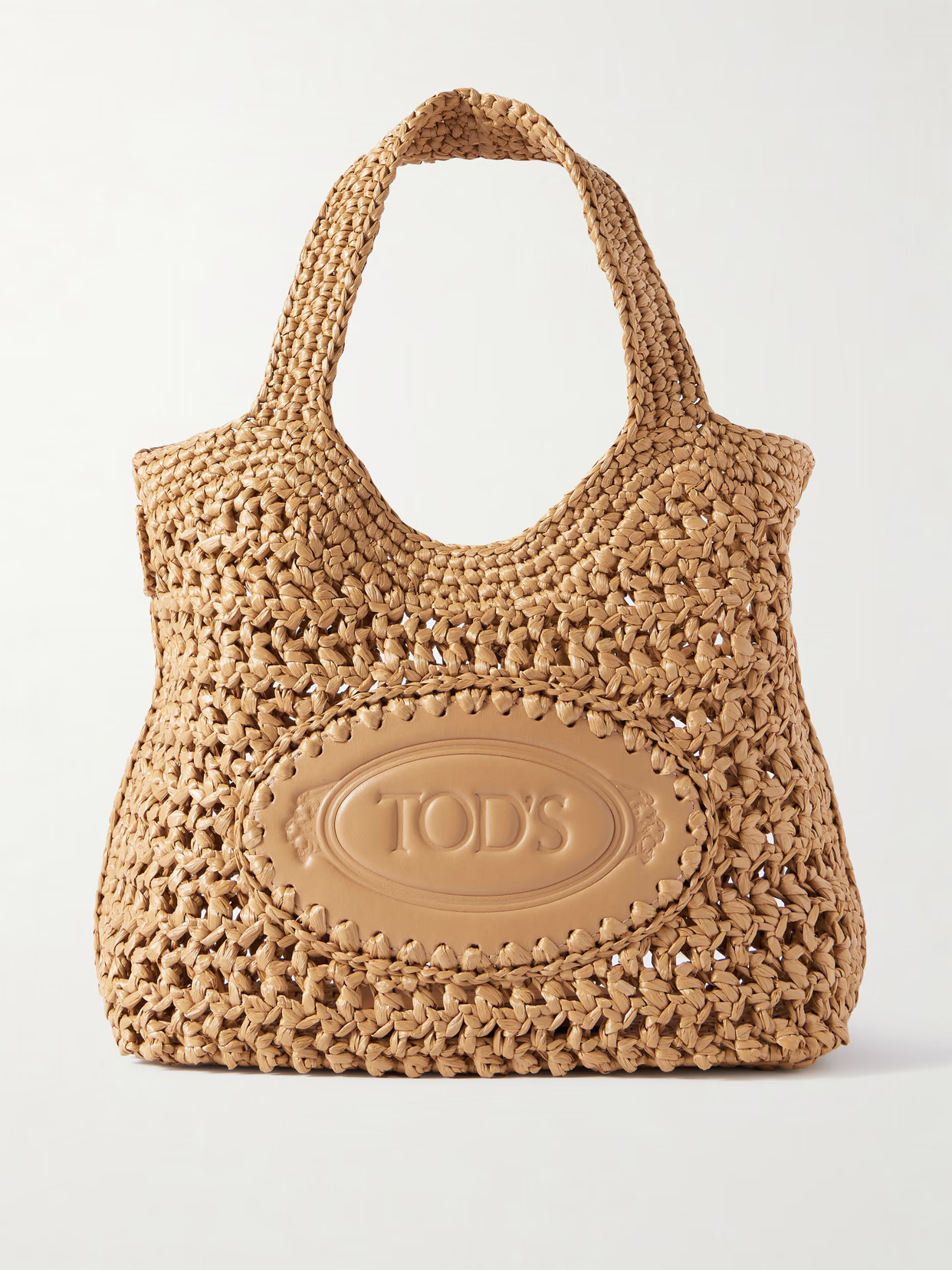 Tod's - Ebl Mini Embossed Raffia Tote - Tan | NET-A-PORTER (UK & EU)