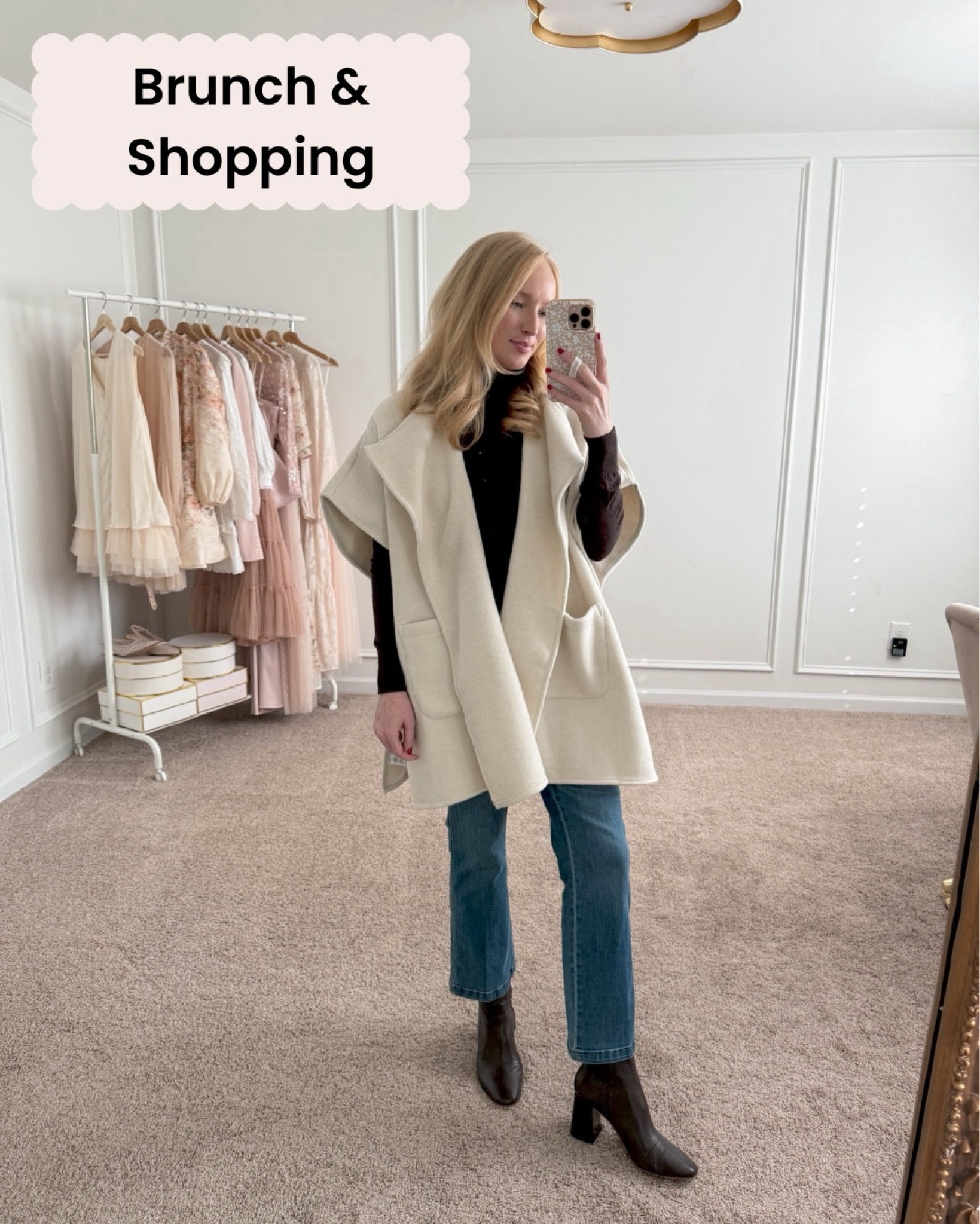 This outfit would be so cute for brunch and shopping! This poncho is from Loft and makes a beautiful and warm layering piece. Wearing size xs/s. I have it paired with Spanx cropped jeans and booties. Use my code AMANDAJOHNxSPANX for 15% off my jeans and turtleneck. Fall outfits // winter outfits // date night outfits // brunch outfits // shopping outfits // work outfits 

#LTKStyleTip #LTKSeasonal #LTKWorkwear