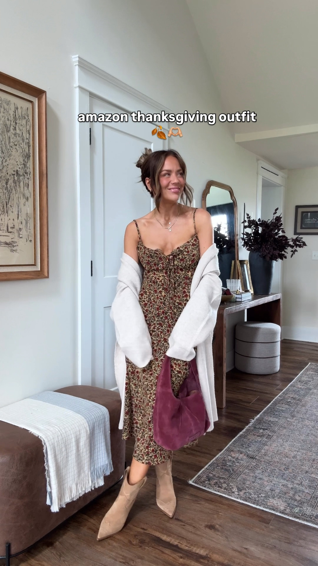 The perfect Thanksgiving outfit from amazon in S sweater XS dress. Boots are tts! Added loads of extra amazon dress options 

#LTKHoliday #LTKFindsUnder50 #LTKFindsUnder100
