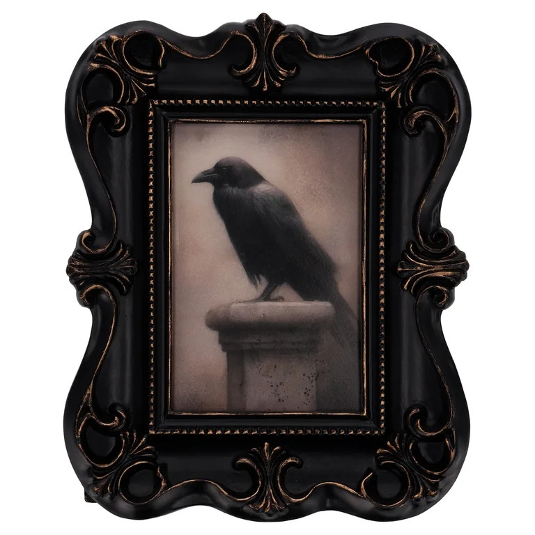 My Texas House Raven Framed Art Tabletop Decoration, Black, 8" x 10" | Walmart (US)