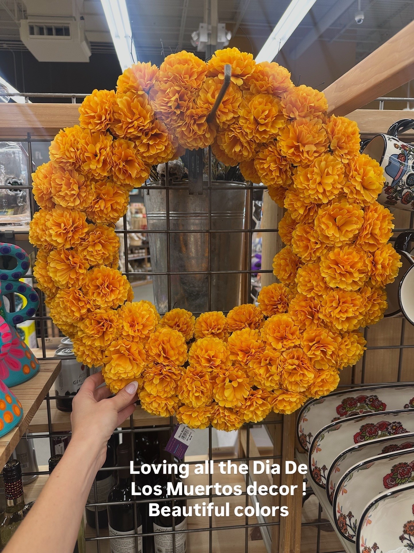 Dia de los muertos wreath ! So pretty ! I love how vibrant the colors are 

#LTKHalloween #LTKFindsUnder50 #LTKSeasonal