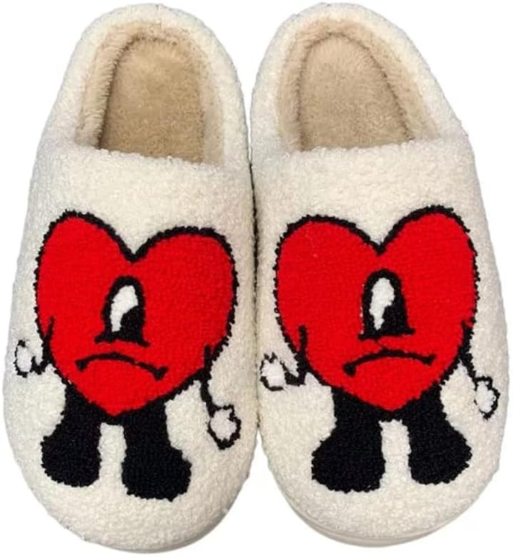 JoyMeBest Cute Evil Eyes leopard happy Retro Smiley Face slippers , Cozy plush soft memory foam h... | Amazon (US)
