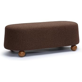 Tov Furniture Jaine Brown Boucle Large Ottoman | Amazon (US)