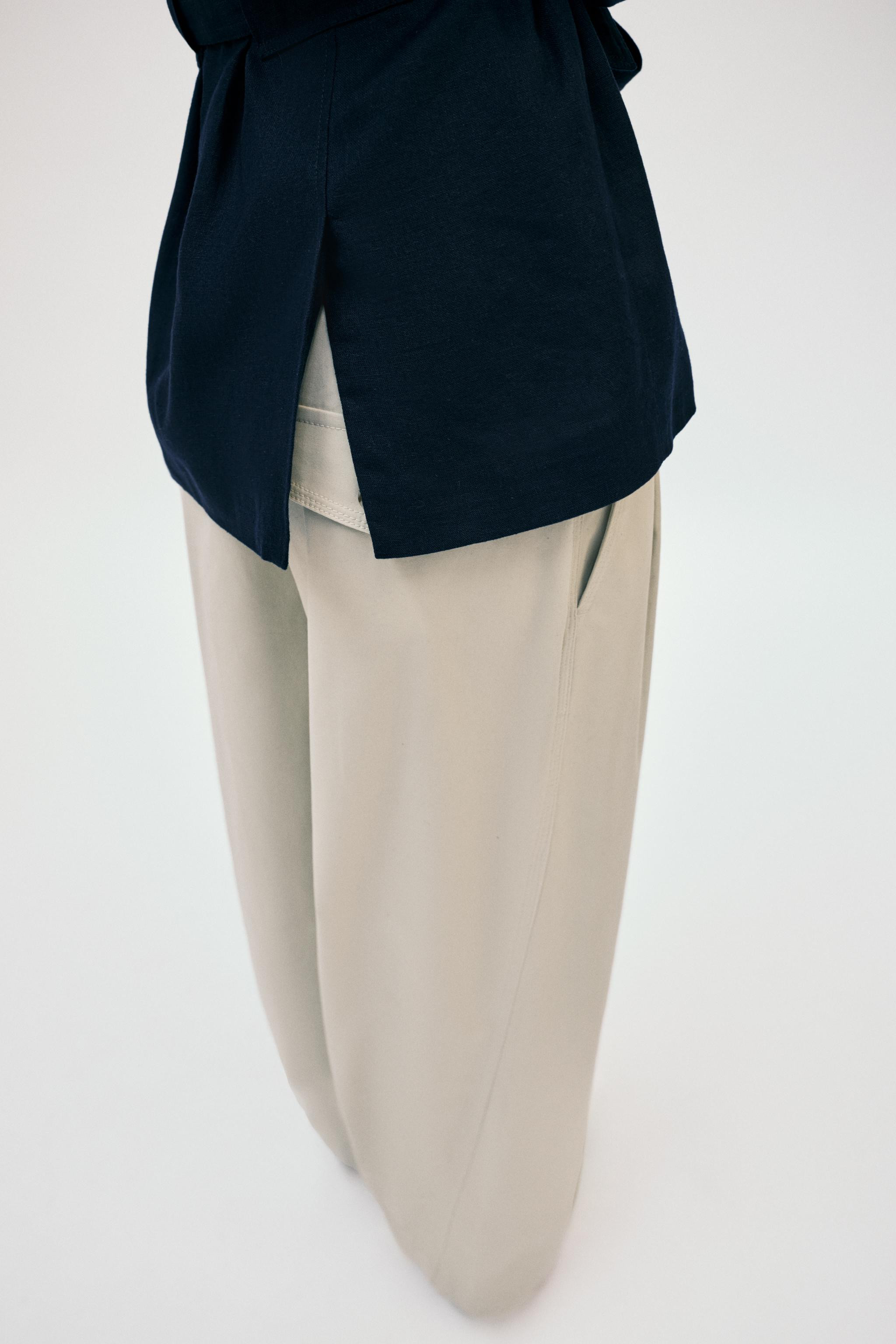 LINEN BLEND BELTED TRENCH JACKET | Zara US