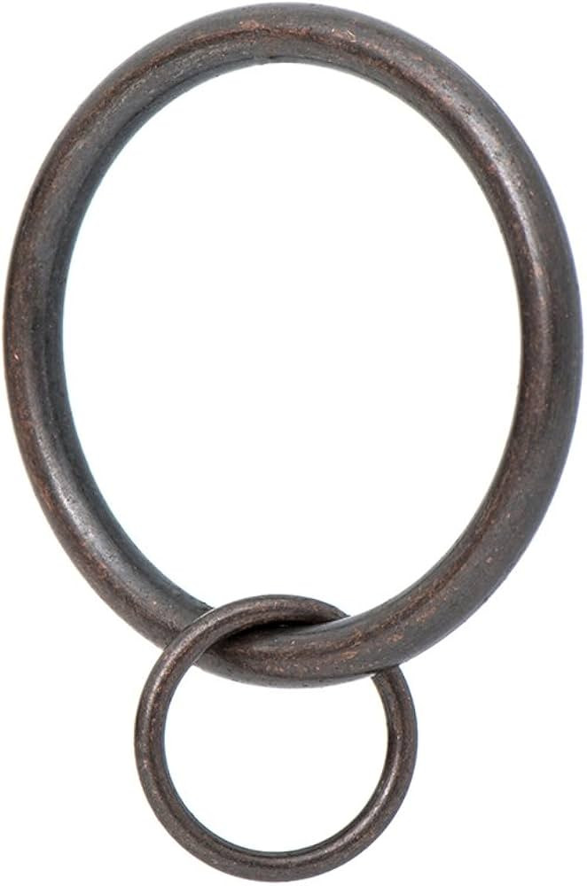 Ivilon Drapery Eyelet Curtain Rings - 1.7" Ring Loop for Hook Pins, Set of 14 - Oil Rubbed Bronze... | Amazon (US)
