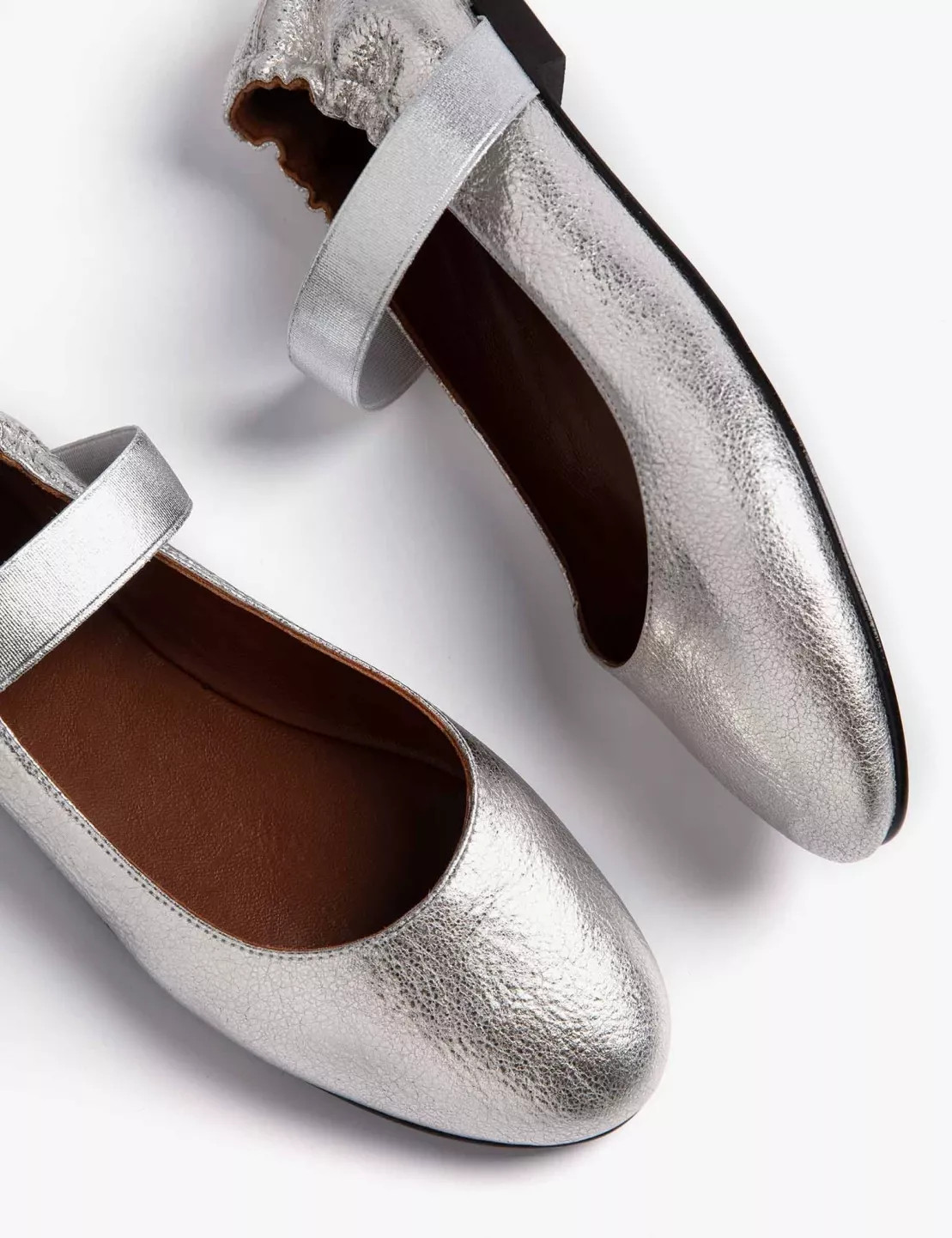 Rock And Roll Leather Shoe - Silver | Penelope Chilvers