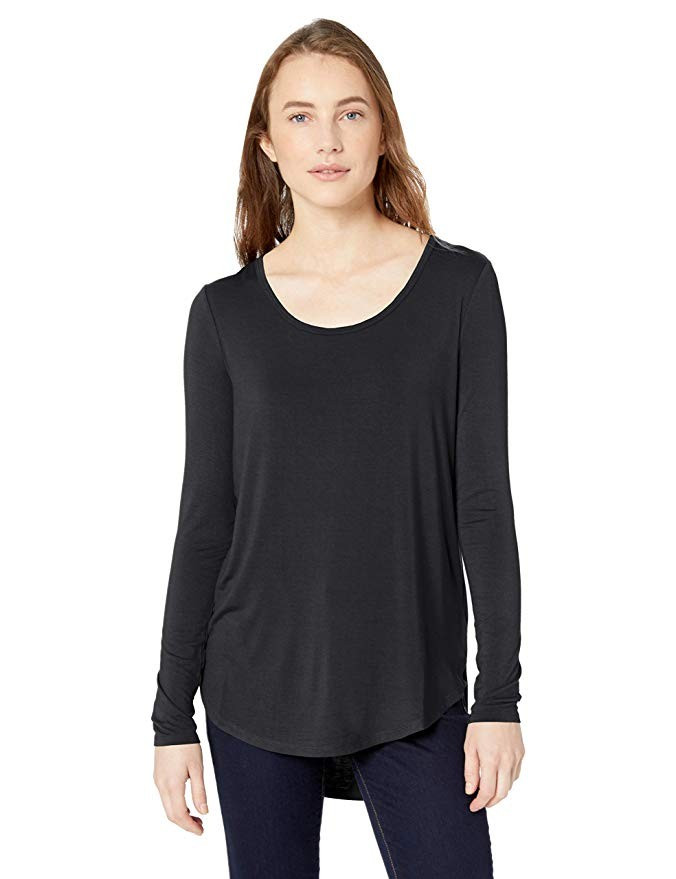 Amazon Brand - Daily Ritual Women's Jersey Long-Sleeve Scoop Neck Shirt | Amazon (US)